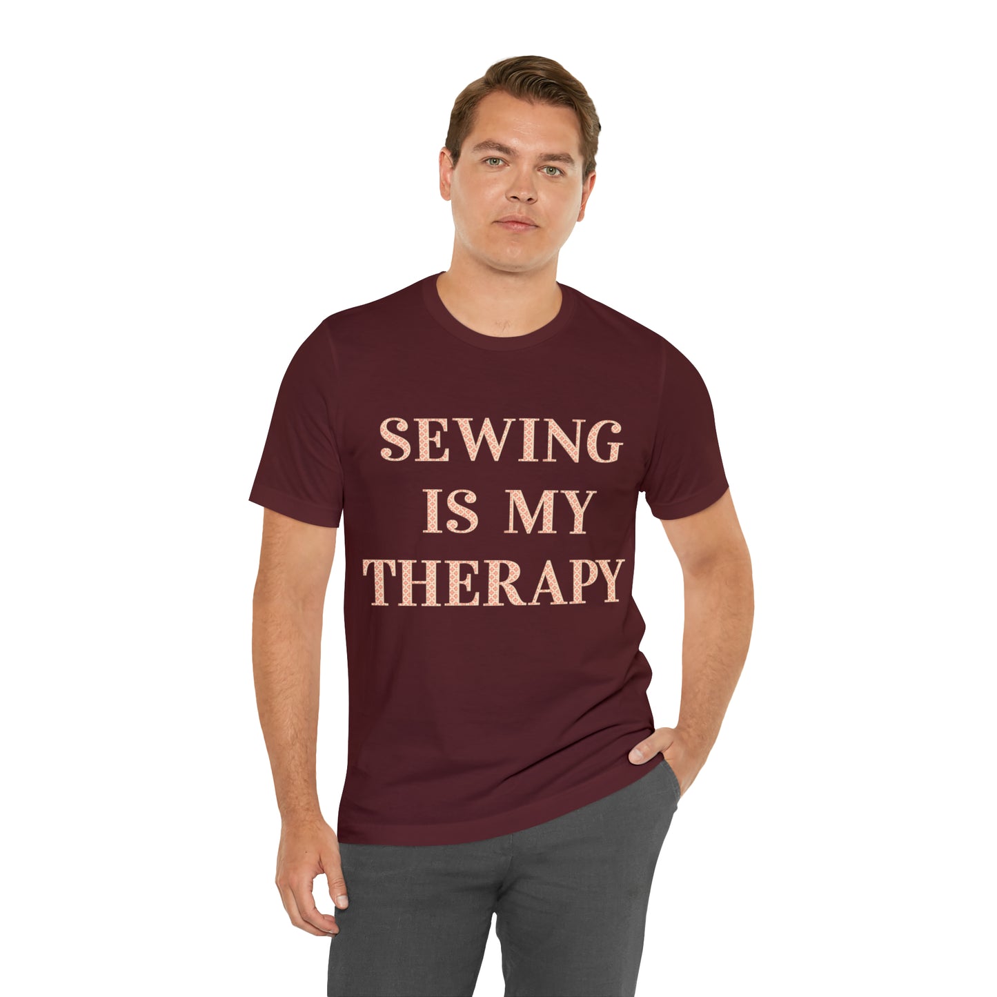 Sewing Is My Therapy- Adult, Regular Fit, Soft Cotton, T-shirt