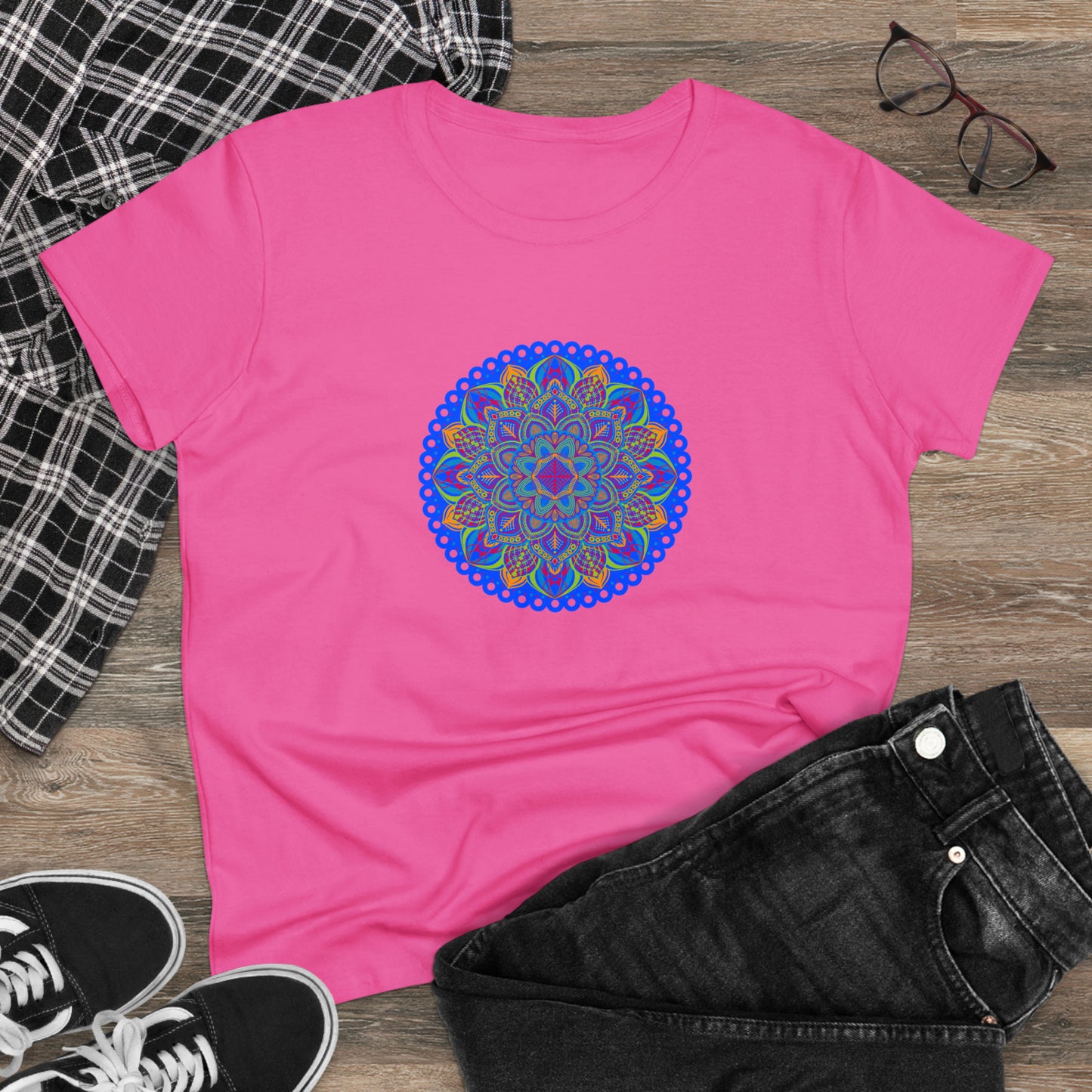 Art, Colorful, Nature, Flowers- Adult, Semi-fitted, T-shirt