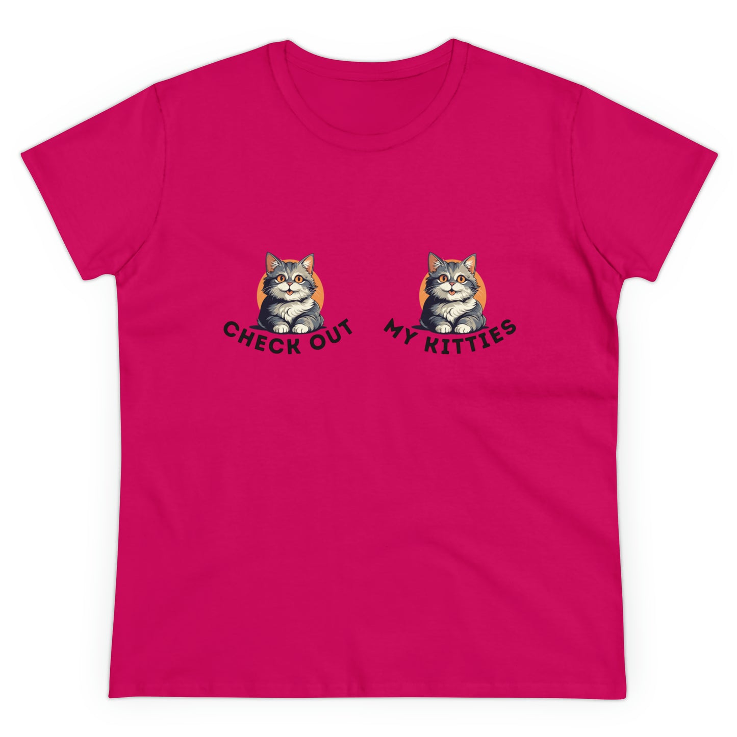 Kitty Cat T-Shirt / Check Out My Kitties Semi-Fitted Shirt / Unisex Jersey Short Sleeve Tee / Humorous Pet Clothes