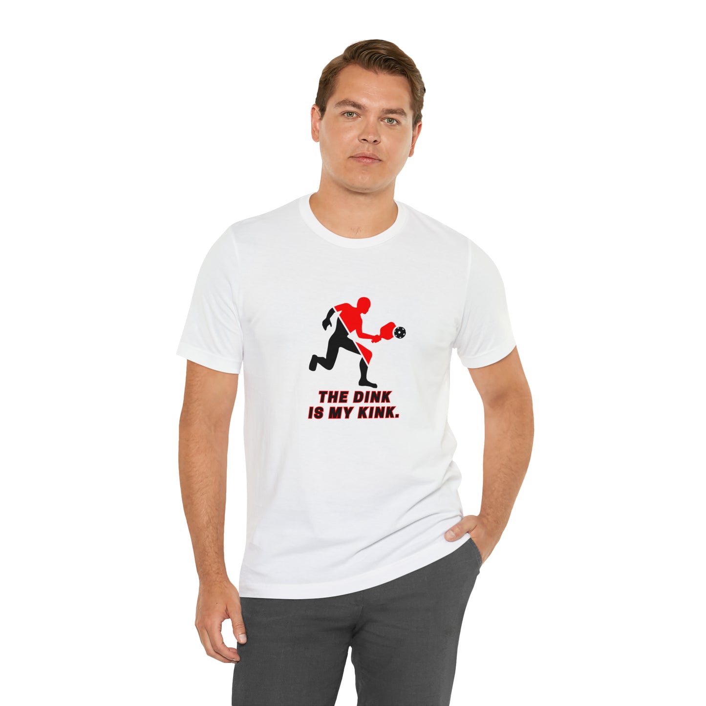 Pickleball Sports, The Dink Is My Kink- Adult, Regular Fit, Soft Cotton, Smaller Size Image, T-shirt