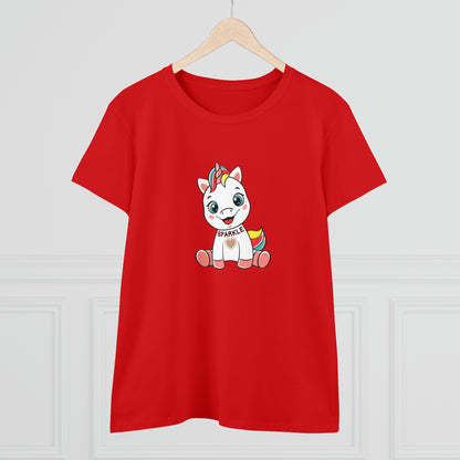 Fantasy, Unicorn, Sparkle, Positive- Adult, Semi-fitted T-shirt