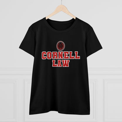 Cornell Law T-Shirt, Attorney, Lawyer, Law School, University, Bar Exam,Cornell University Law School- Adult, Semi-fitted, Smaller Size Image, T-shirt