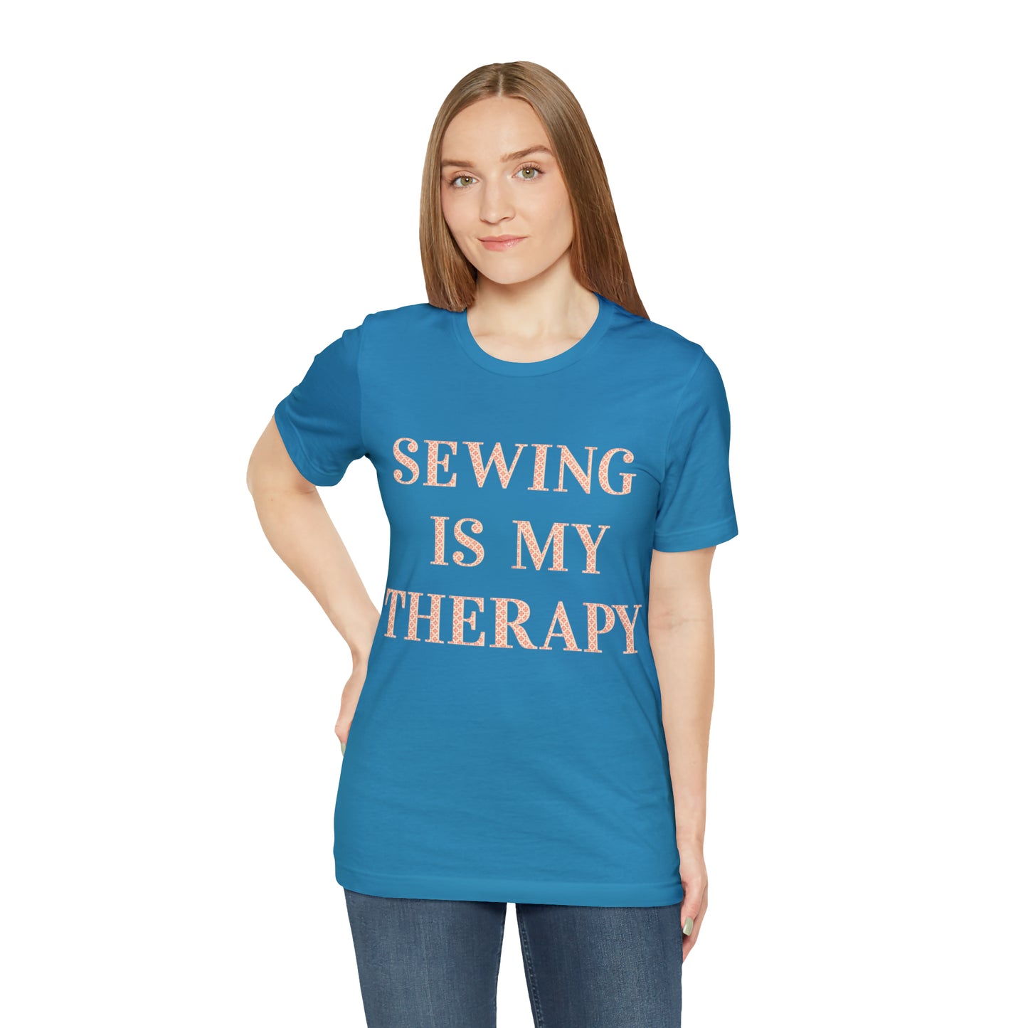 Sewing Is My Therapy- Adult, Regular Fit, Soft Cotton, T-shirt