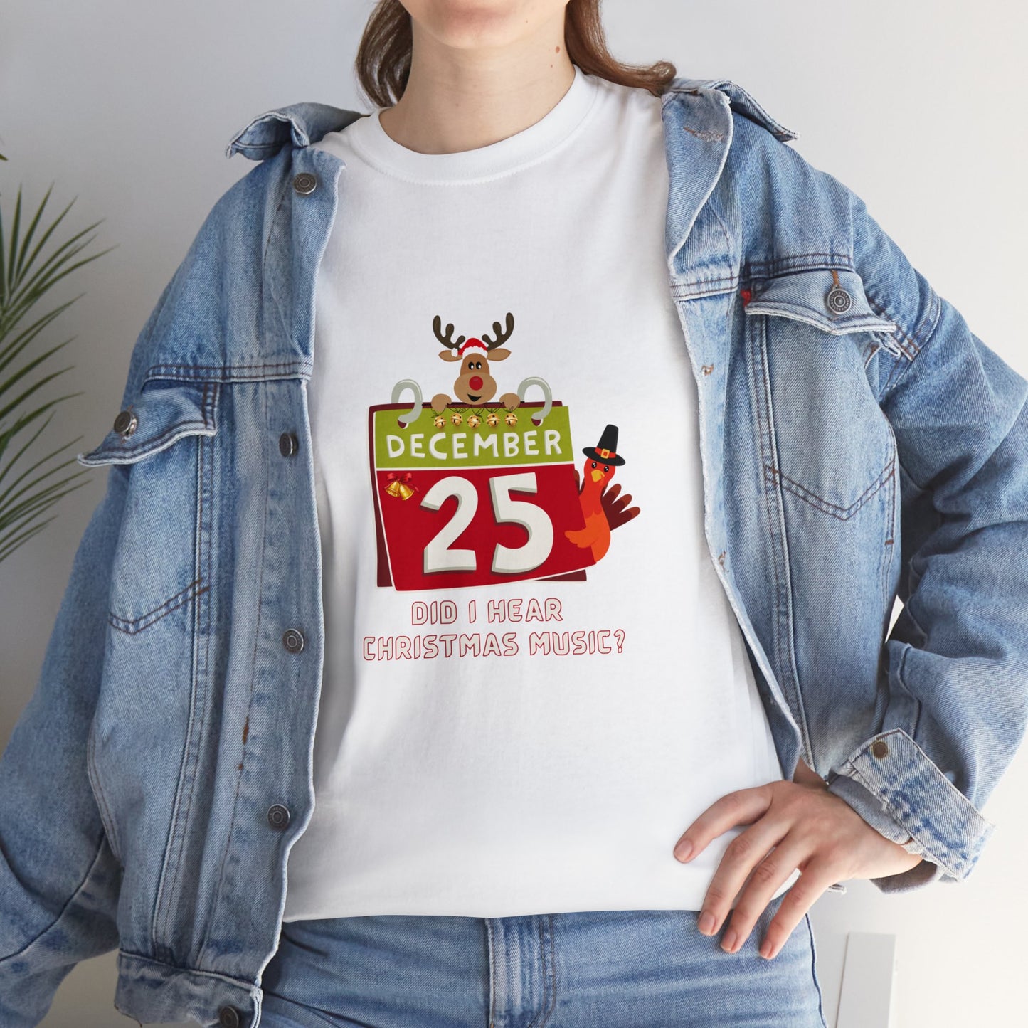 Christmas Funny, Cute Holiday T-shirt-Unisex Heavy Cotton Tee