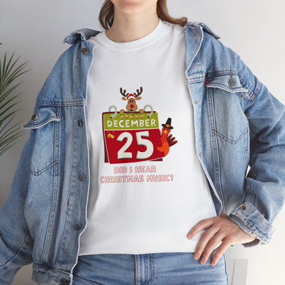 Christmas Funny, Cute Holiday T-shirt-Unisex Heavy Cotton Tee