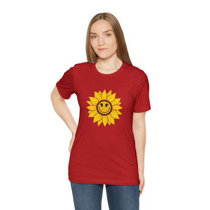 Positive, Sunflower, Nature, Gardens, Flowers, Garden- Adult, Regular Fit, Soft Cotton, T-shirt