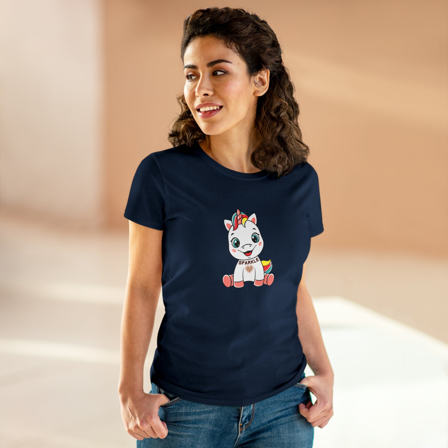 Fantasy, Unicorn, Sparkle, Positive- Adult, Semi-fitted T-shirt