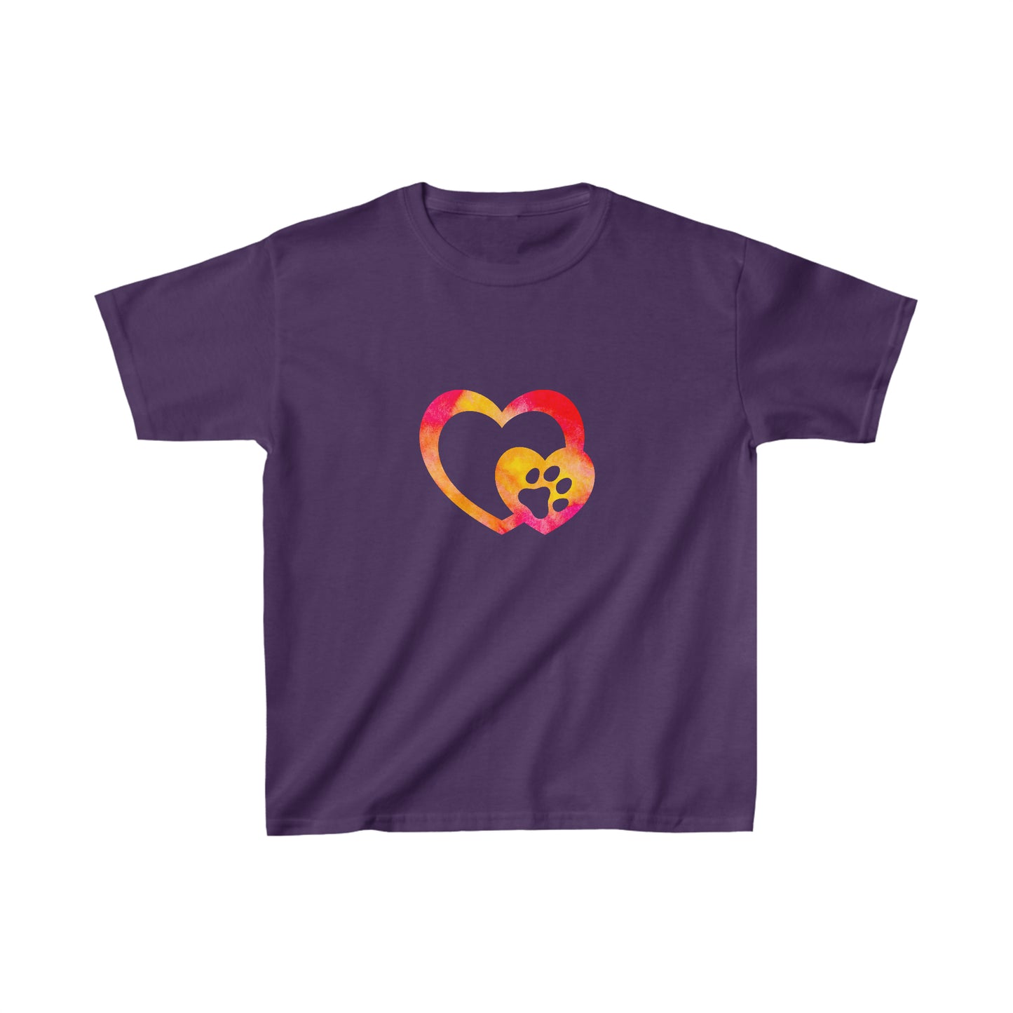 Animals, Dogs Clothing. T-shirt with jacket and boots. The dog t-shirt has a red and orange heart with a dog paw.