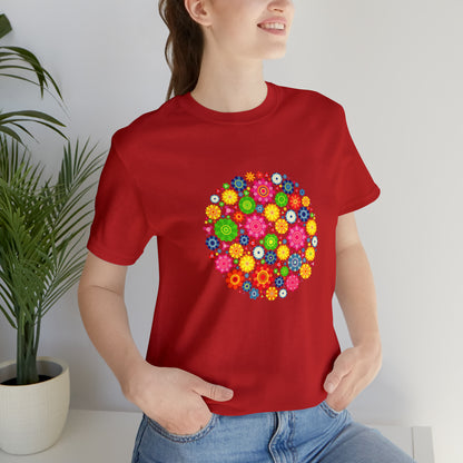 Colorful, Nature, Flowers- Adult, Regular Fit, Soft Cotton,  T-shirt