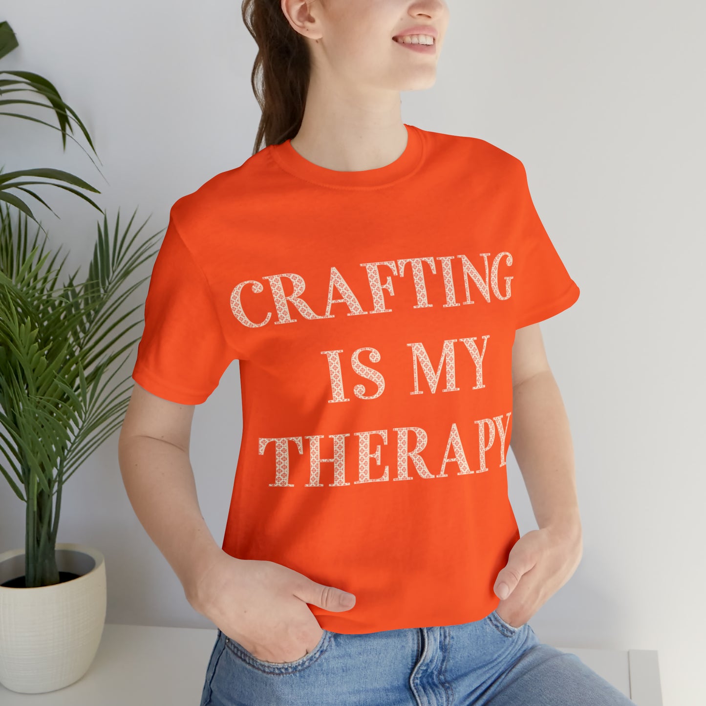 Crafting Is My Therapy- Adult, Regular Fit, Soft Cotton, T-shirt
