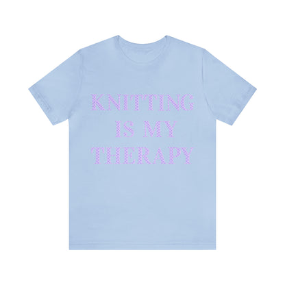 Knitting Is My Therapy- Adult, Regular Fit, Soft Cotton, T-shirt