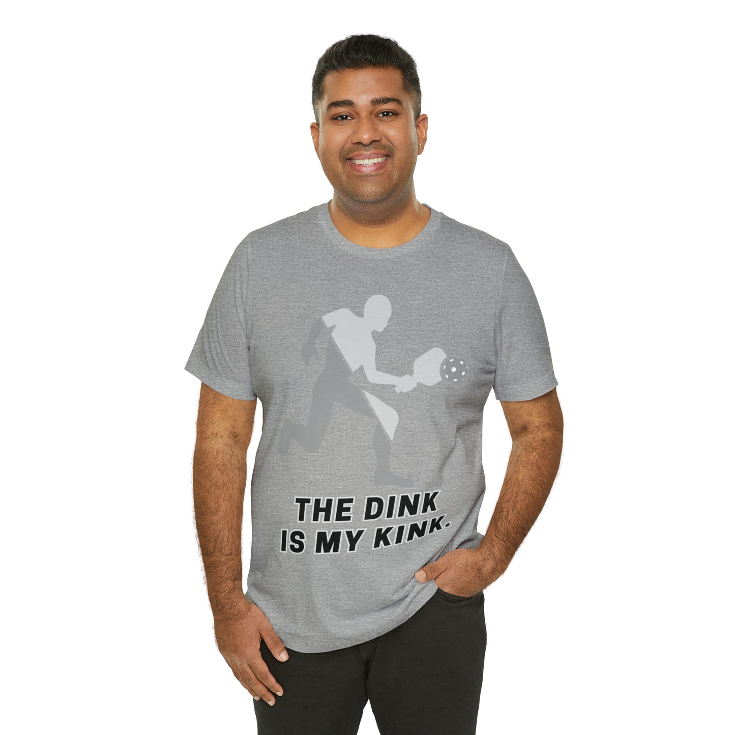 Pickleball Sports, The Dink Is My Kink- Adult, Regular Fit, Soft Cotton, Full Size Image, T-shirt