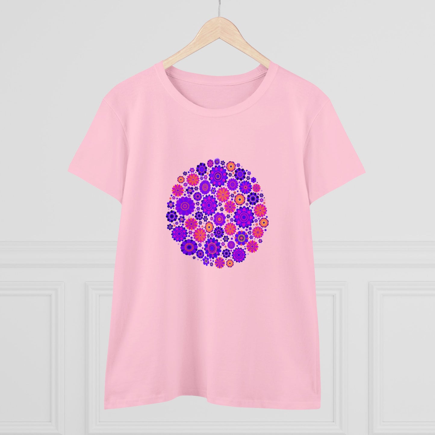 Colorful, Nature, Flowers- Adult, Semi-fitted, T-shirt