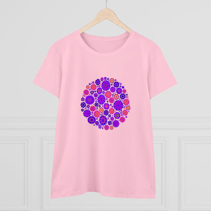 Colorful, Nature, Flowers- Adult, Semi-fitted, T-shirt