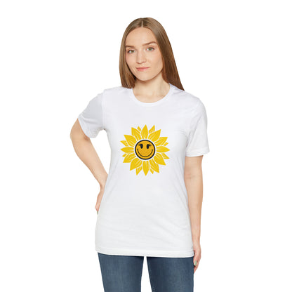 Positive, Sunflower, Nature, Gardens, Flowers, Garden- Adult, Regular Fit, Soft Cotton, T-shirt