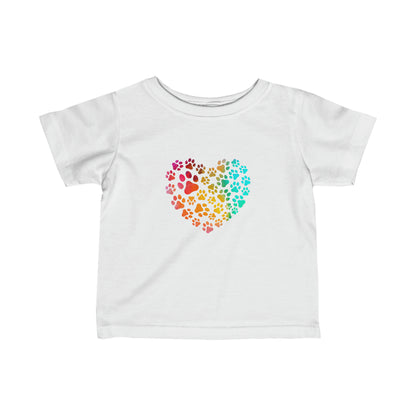 Art, Colorful, Love, Dog Paw- Baby, Infant, Toddler, T-shirt