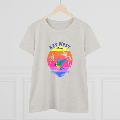 Places, Beach, Key West, Florida, United States of America, Animals, Birds- Adult, Semi-fitted T-shirt