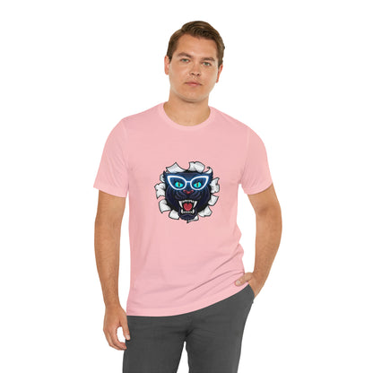 Holidays, Halloween, Animals, Felines, Funny, Sports, Panthers- Adult, Regular Fit, Soft Cotton, T-shirt