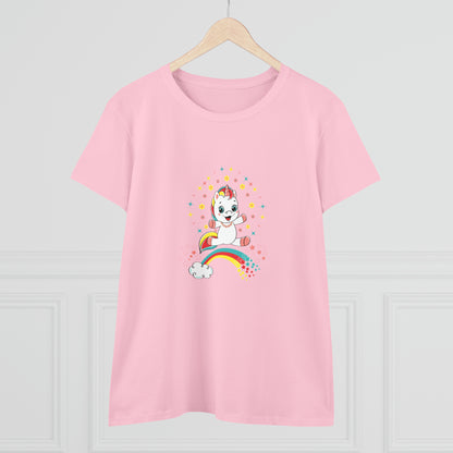 Fantasy, Unicorn, Positive, Things, Rainbow- Adult, Semi-fitted T-shirt
