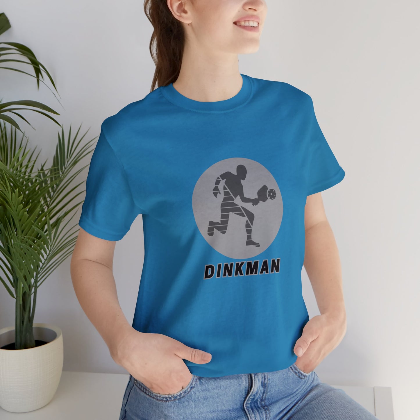 Pickleball Sports, Dinkman- Adult, Regular Fit, Soft Cotton, Smaller Size Image T-shirt