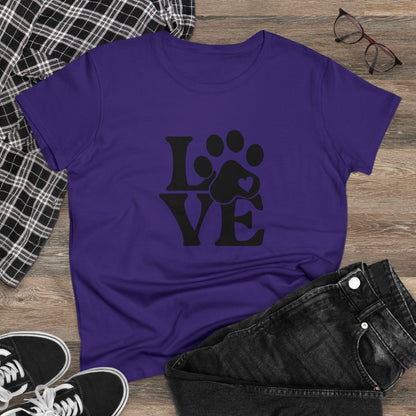 Love, Dog, Animals, Words- Adult, Semi-fitted, T-shirt