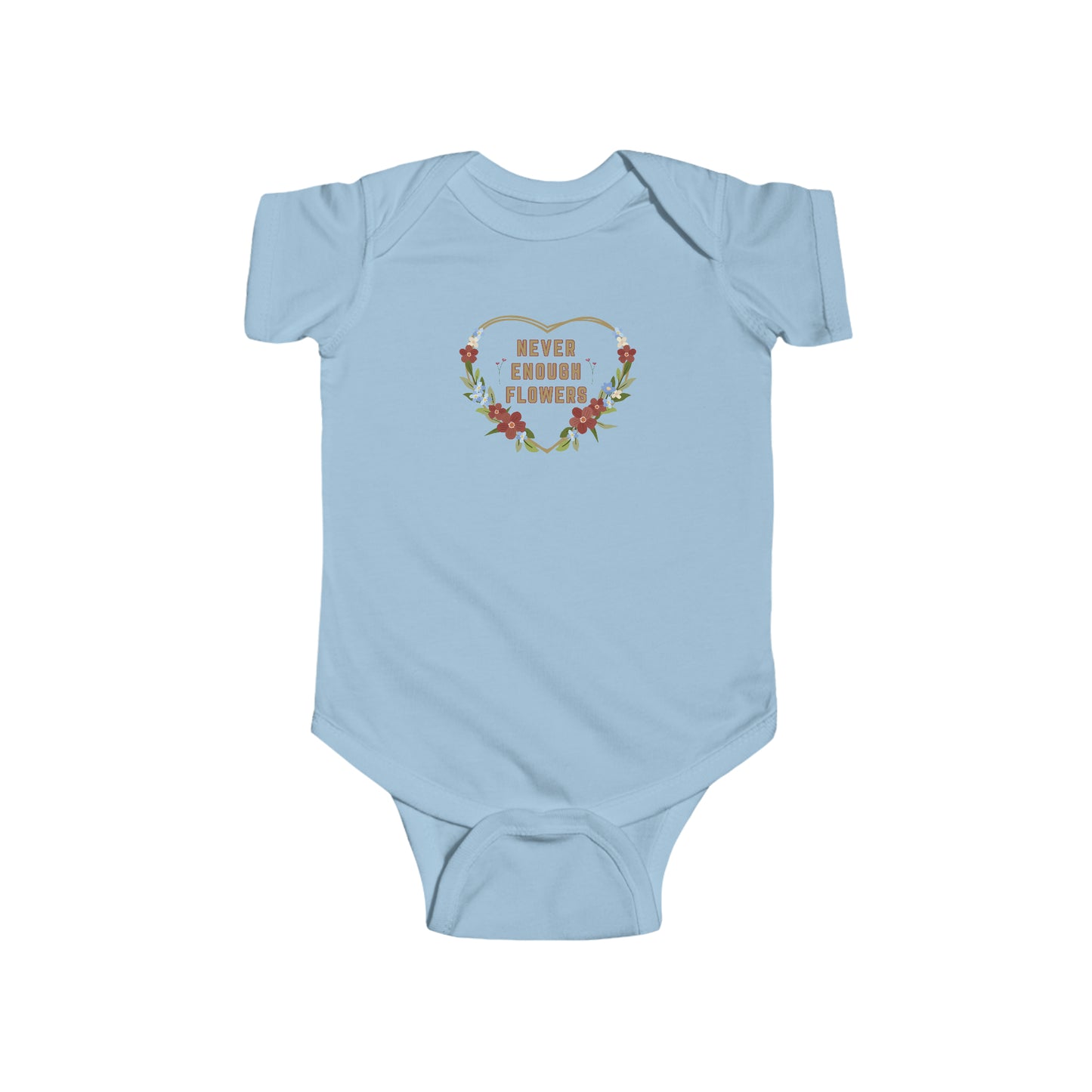Nature, Plants, Never Enough Flowers, Plants- Baby, Infant, Toddler, Soft Cotton, Onesie