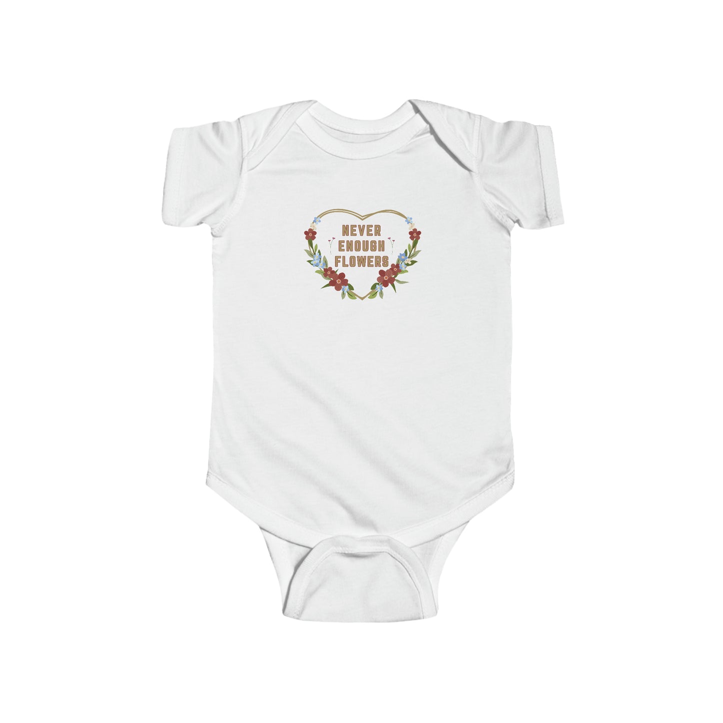Nature, Plants, Never Enough Flowers, Plants- Baby, Infant, Toddler, Soft Cotton, Onesie