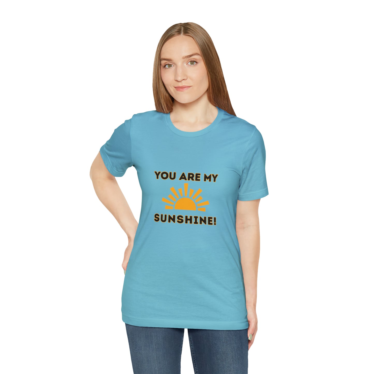 Positive, You Are My Sunshine, Happiness- Adult, Regular Fit, Soft Cotton, T-shirt
