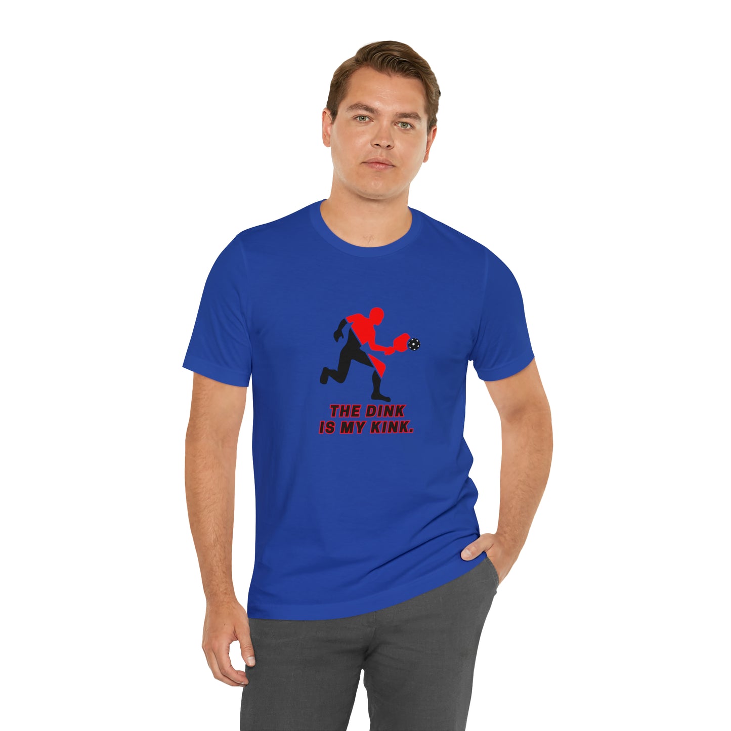 Pickleball Sports, The Dink Is My Kink- Adult, Regular Fit, Soft Cotton, Smaller Size Image, T-shirt