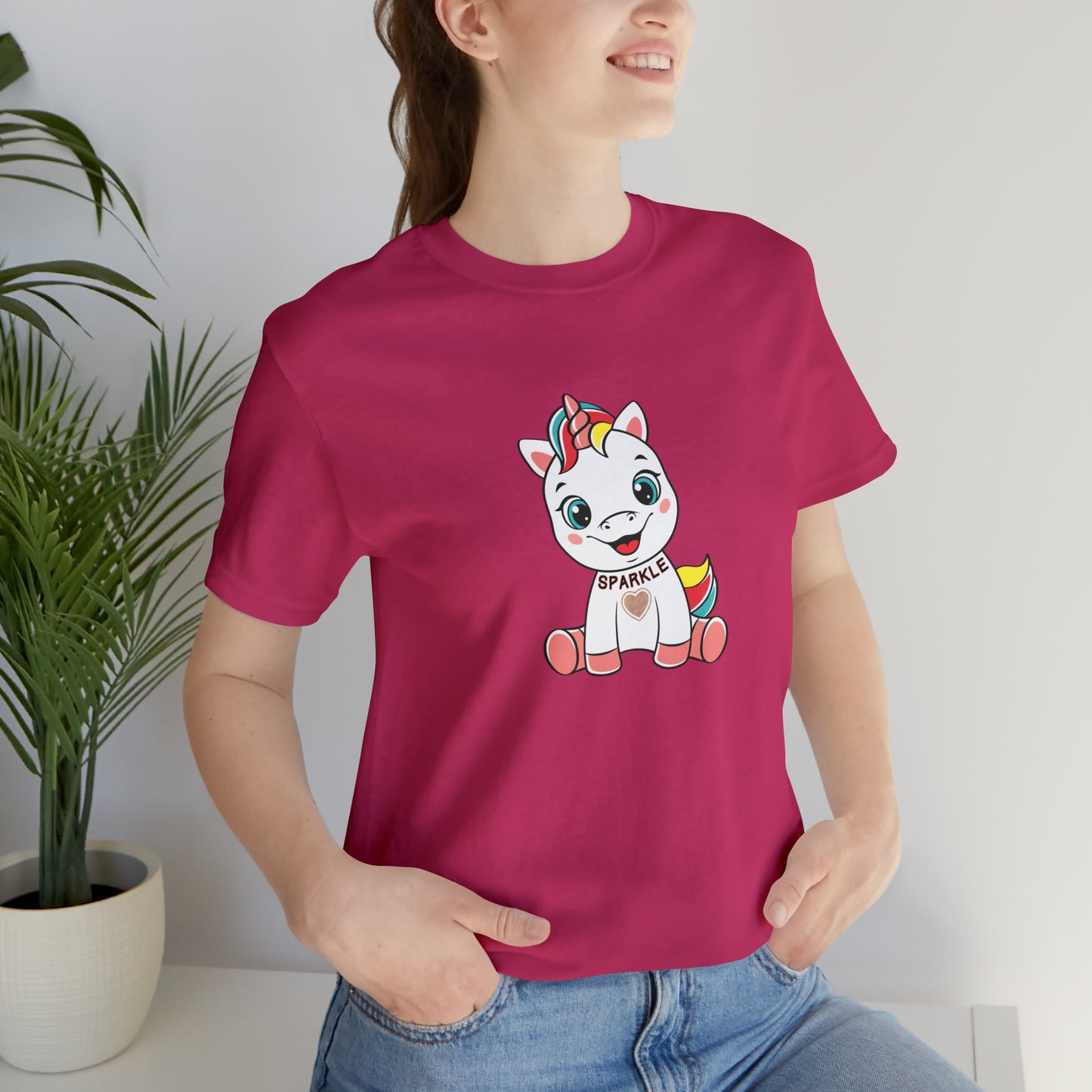 Fantasy, Unicorn, Sparkle, Positive- Adult, Regular Fit, Soft Cotton, T-shirt