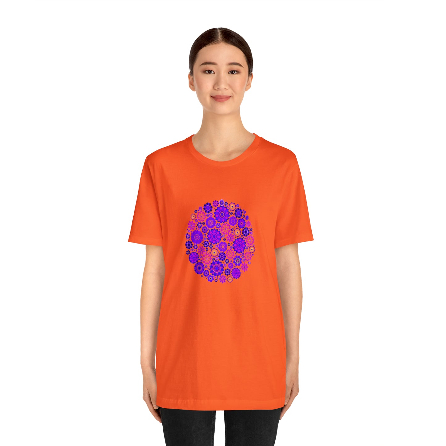 Colorful, Nature, Flowers- Adult, Regular Fit, Soft Cotton,  T-shirt