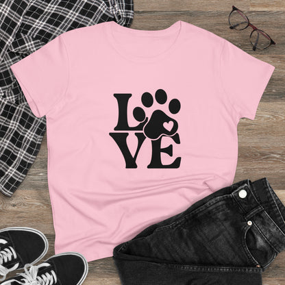 Love, Dog, Animals, Words- Adult, Semi-fitted, T-shirt