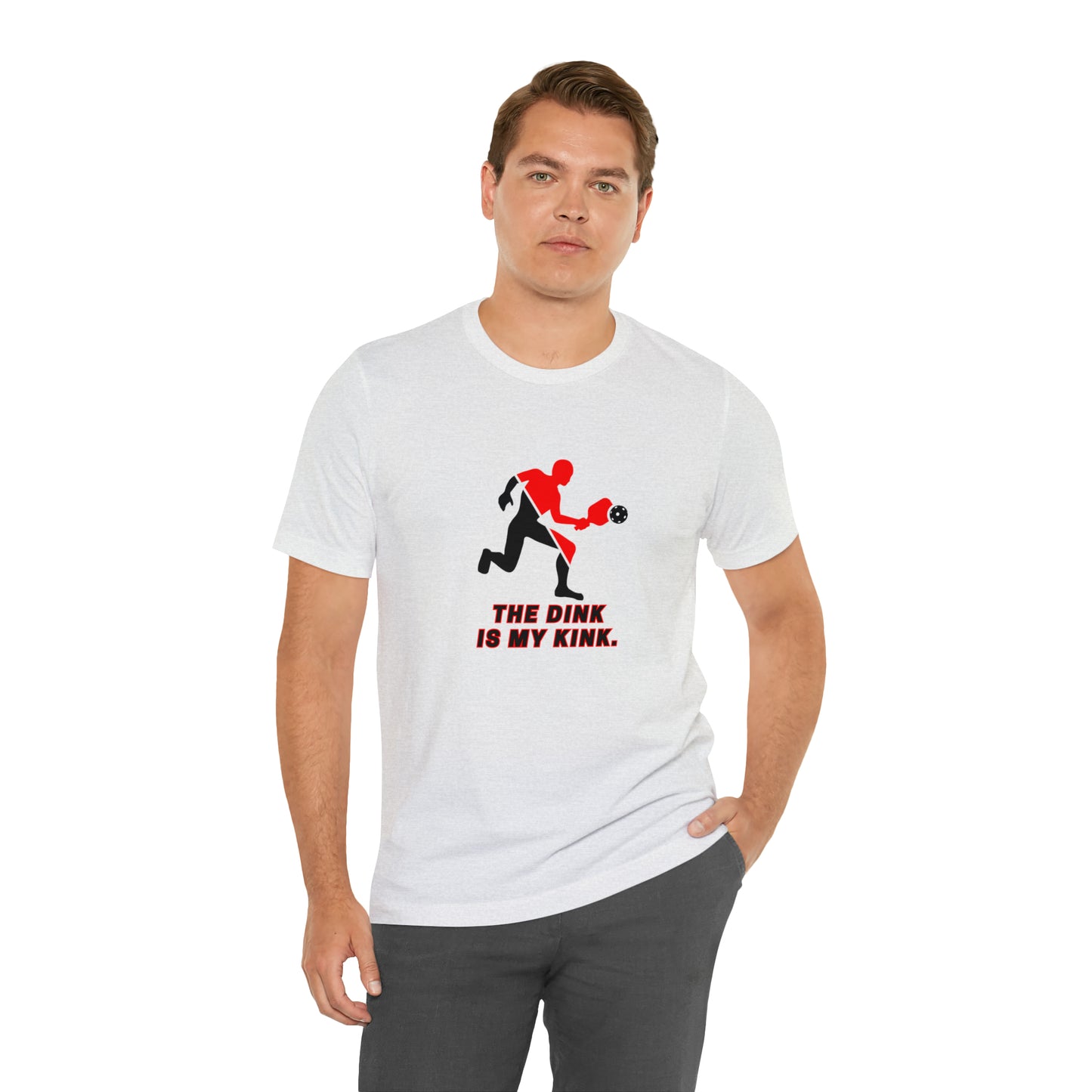 Pickleball Sports, The Dink Is My Kink- Adult, Regular Fit, Soft Cotton, Smaller Size Image, T-shirt
