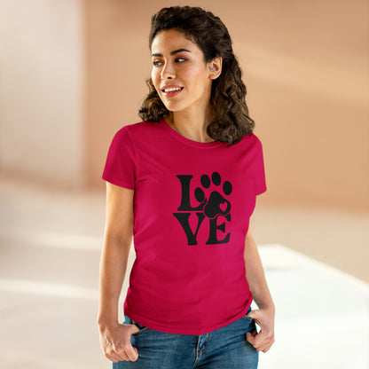 Love, Dog, Animals, Words- Adult, Semi-fitted, T-shirt