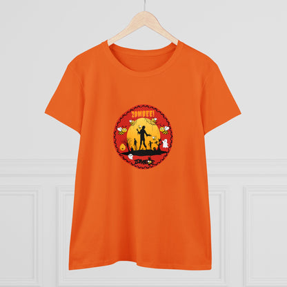 Animals, Bugs, Bee, ZOMBEE, Funny, Holiday, Halloween- Adult, Semi-fitted, Smaller Size Image, T-shirt