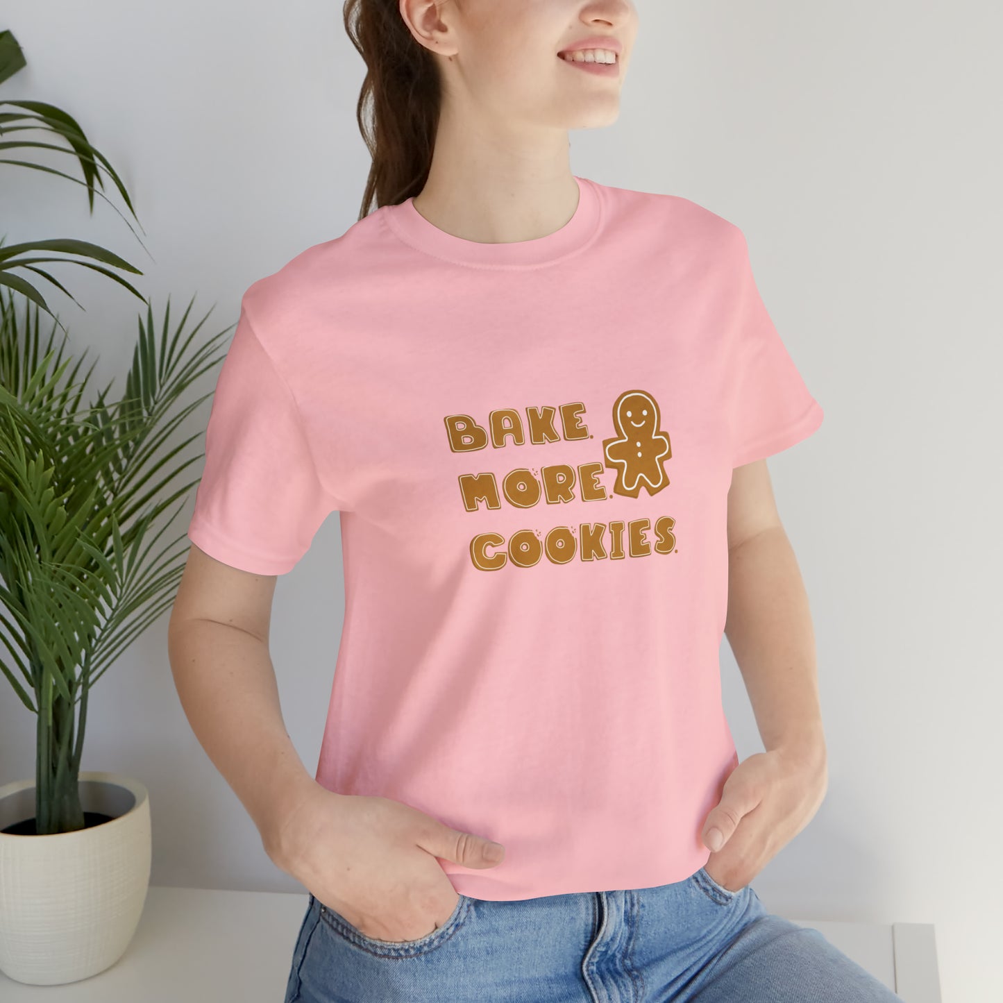 Hobby, Interests, Baking, Bake More Cookies Gingerbread, Things, Food- Adult, Smaller Size Image, Soft Cotton, Regular Fit T-shirt