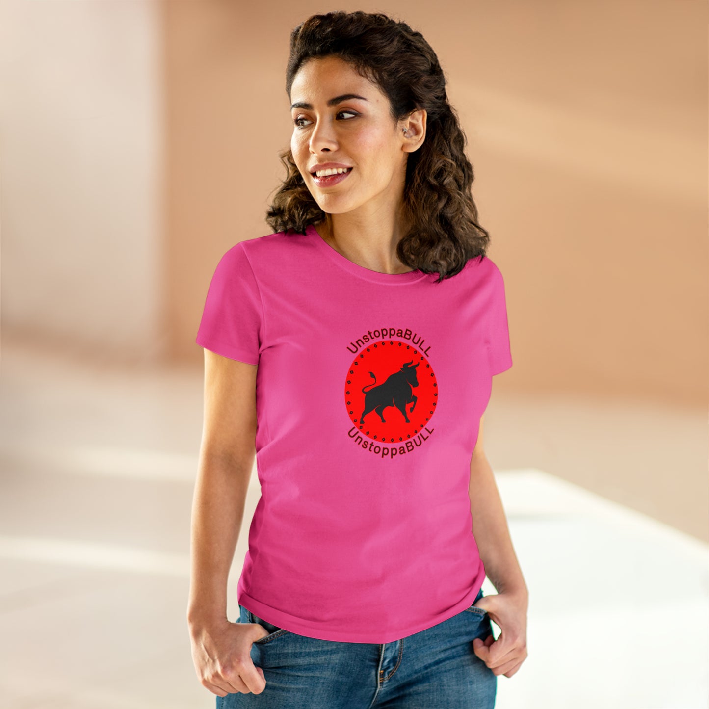 Animals, Bull, Symbol, Unstoppable, UnstoppaBULL- Adult, Semi-fitted T-shirt