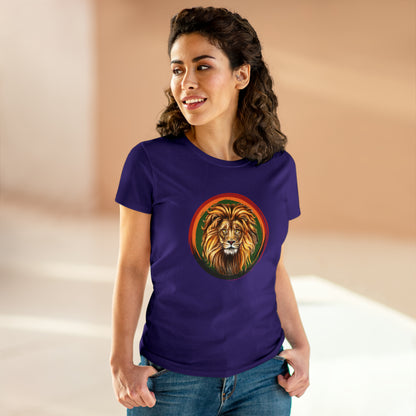 Lion, Animals, Felines (Wild Cats), Nature- Adult, Semi-fitted T-shirt