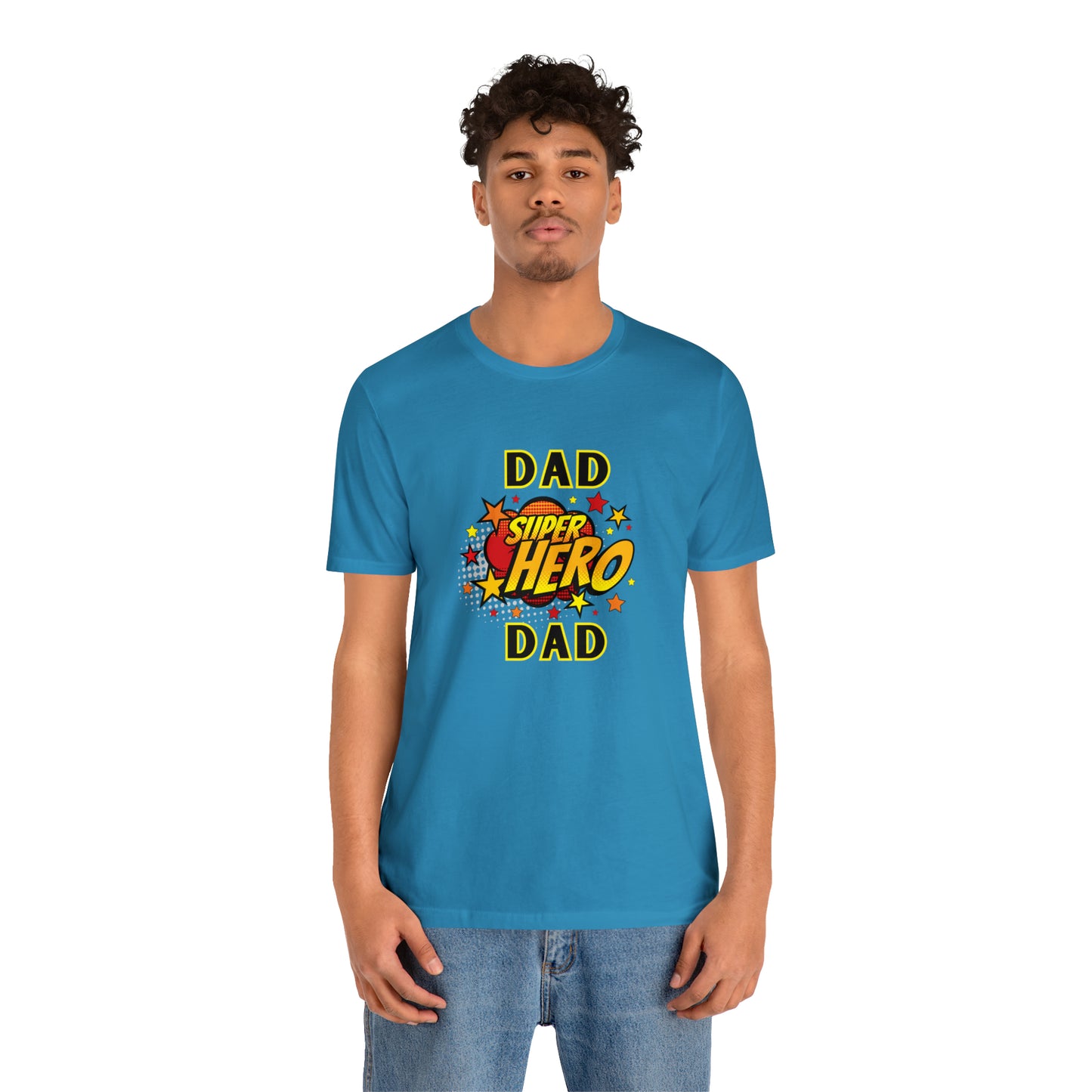 Family, Dad, Superhero, Positive- Adult, Regular Fit, Soft Cotton, T-shirt