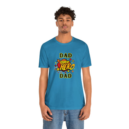 Family, Dad, Superhero, Positive- Adult, Regular Fit, Soft Cotton, T-shirt