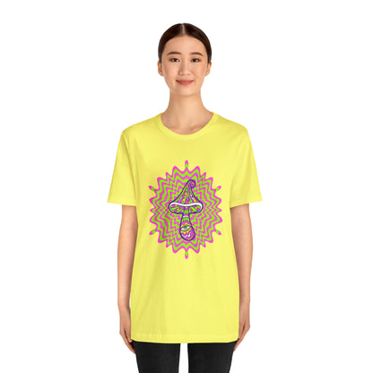 Colorful, Retro Mushrooms T-shirt- Adult, Regular Fit, Soft Cotton, T-shirt