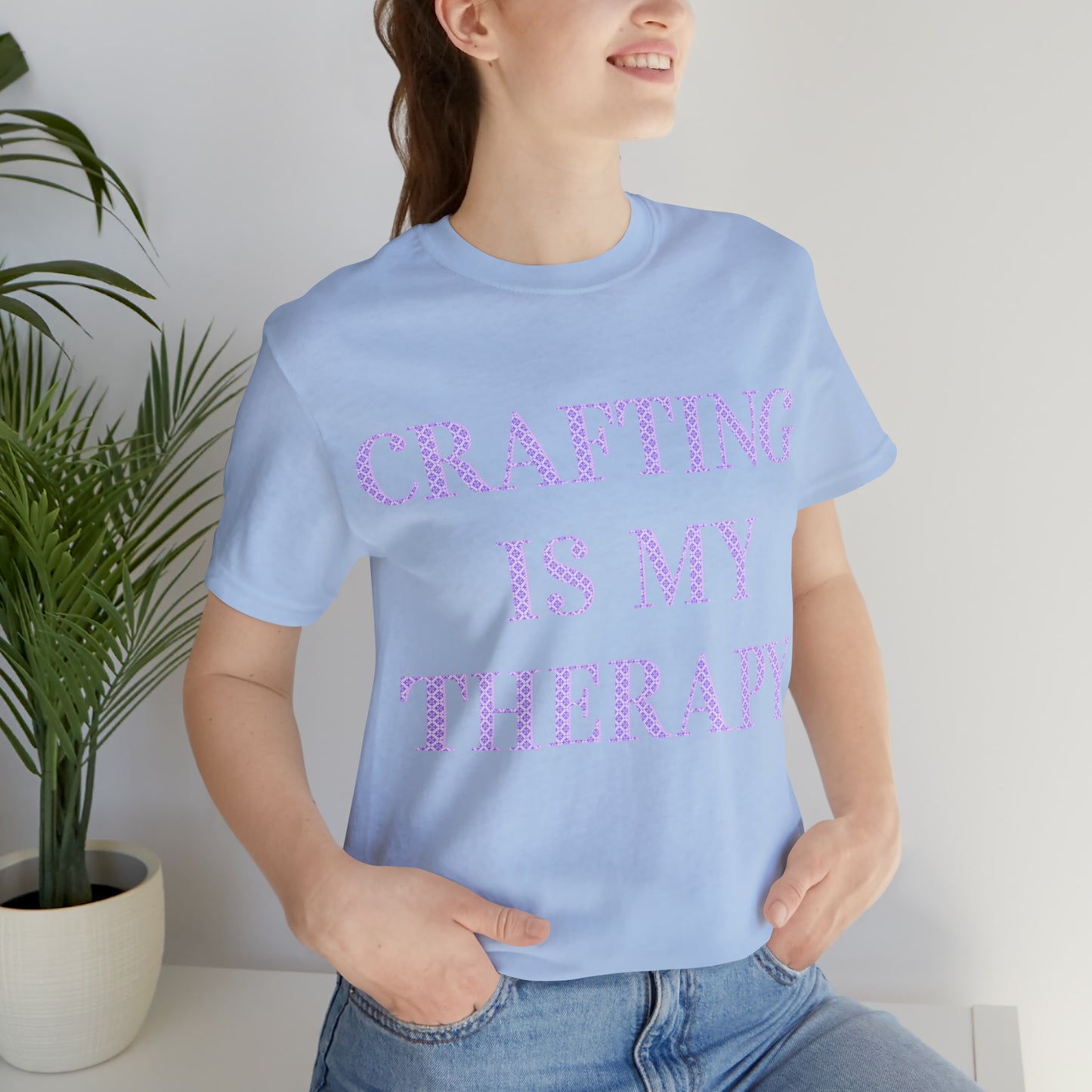 Crafting Is My Therapy- Adult, Regular Fit, Soft Cotton, T-shirt
