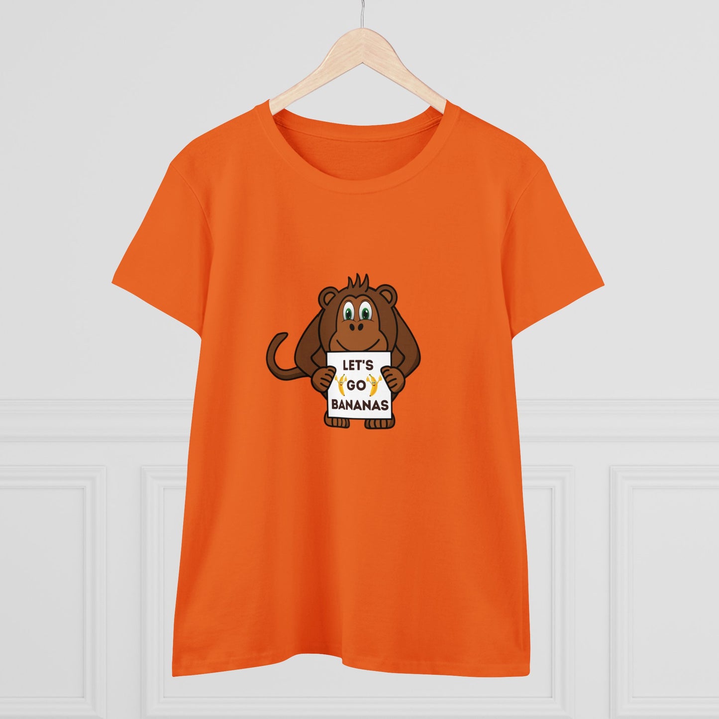 Monkey, Let's Go Bananas, Animals- Adult, Semi-fitted, T-shirt