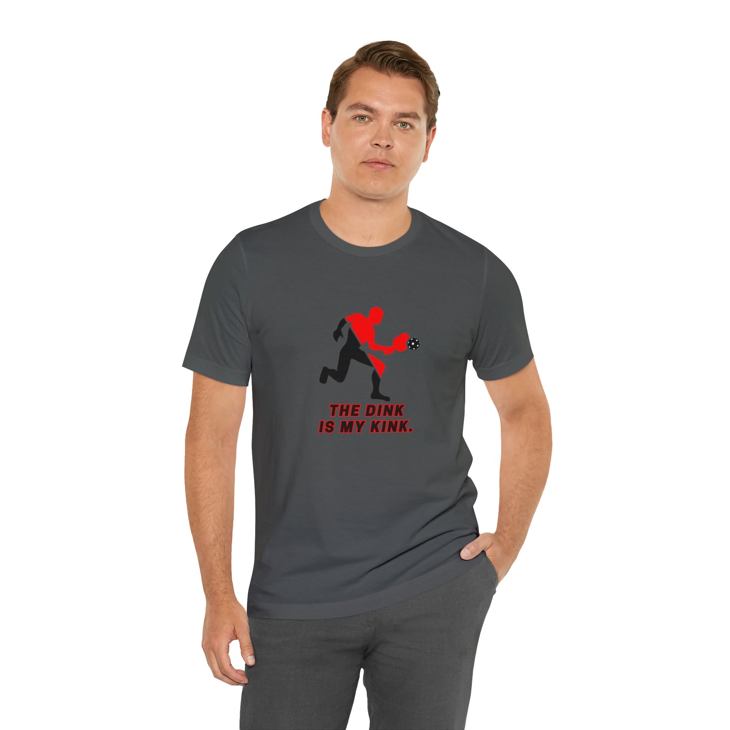 Pickleball Sports, The Dink Is My Kink- Adult, Regular Fit, Soft Cotton, Smaller Size Image, T-shirt