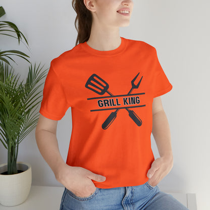 Hobby, Interest, Grilling, Grill King, Family, Dad, Mom- Adult, Regular Fit, Soft Cotton, T-shirt
