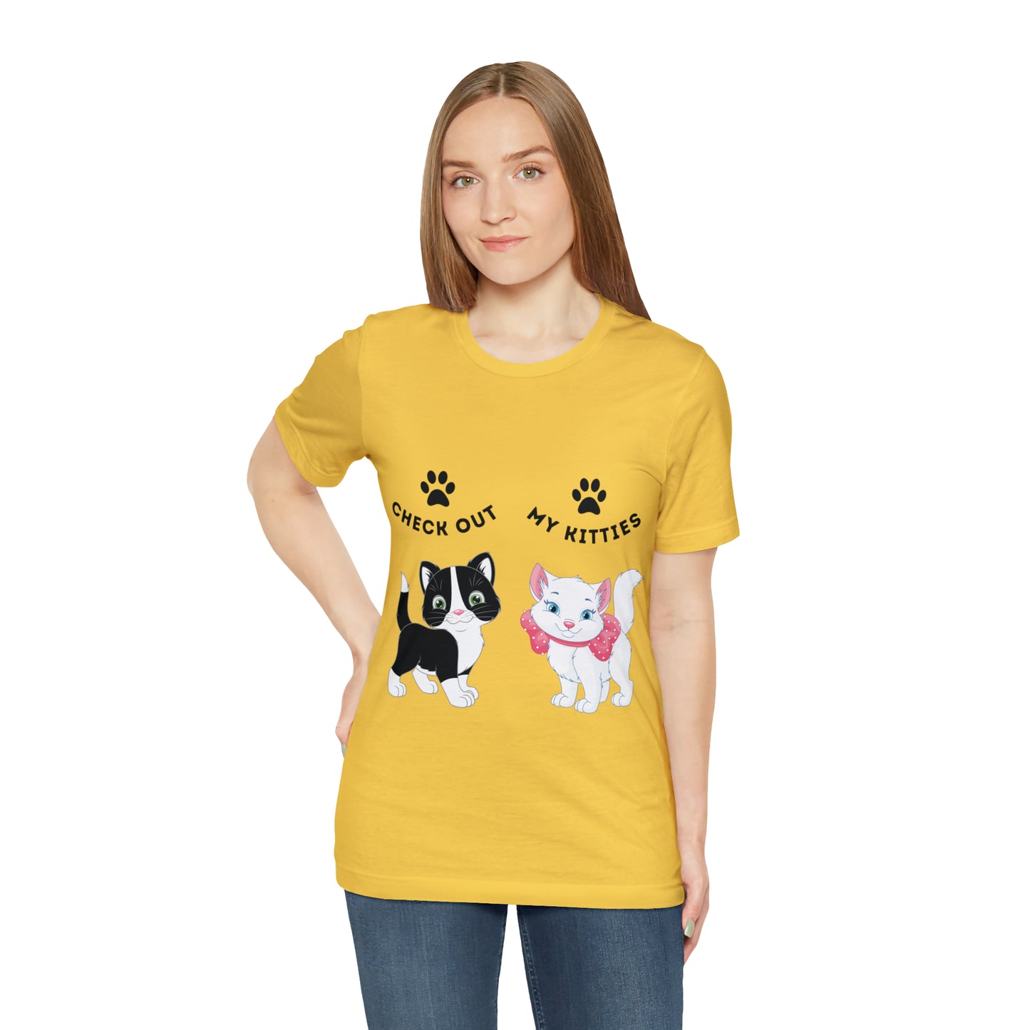 Kitty Cat T-Shirt / Check Out My Kitties Shirt / Unisex Jersey Short Sleeve Tee / Humorous Pet Clothes