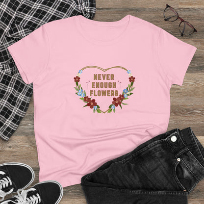 Nature, Plants, Never Enough Flowers, Plants- Adult, Semi-fitted, T-shirt