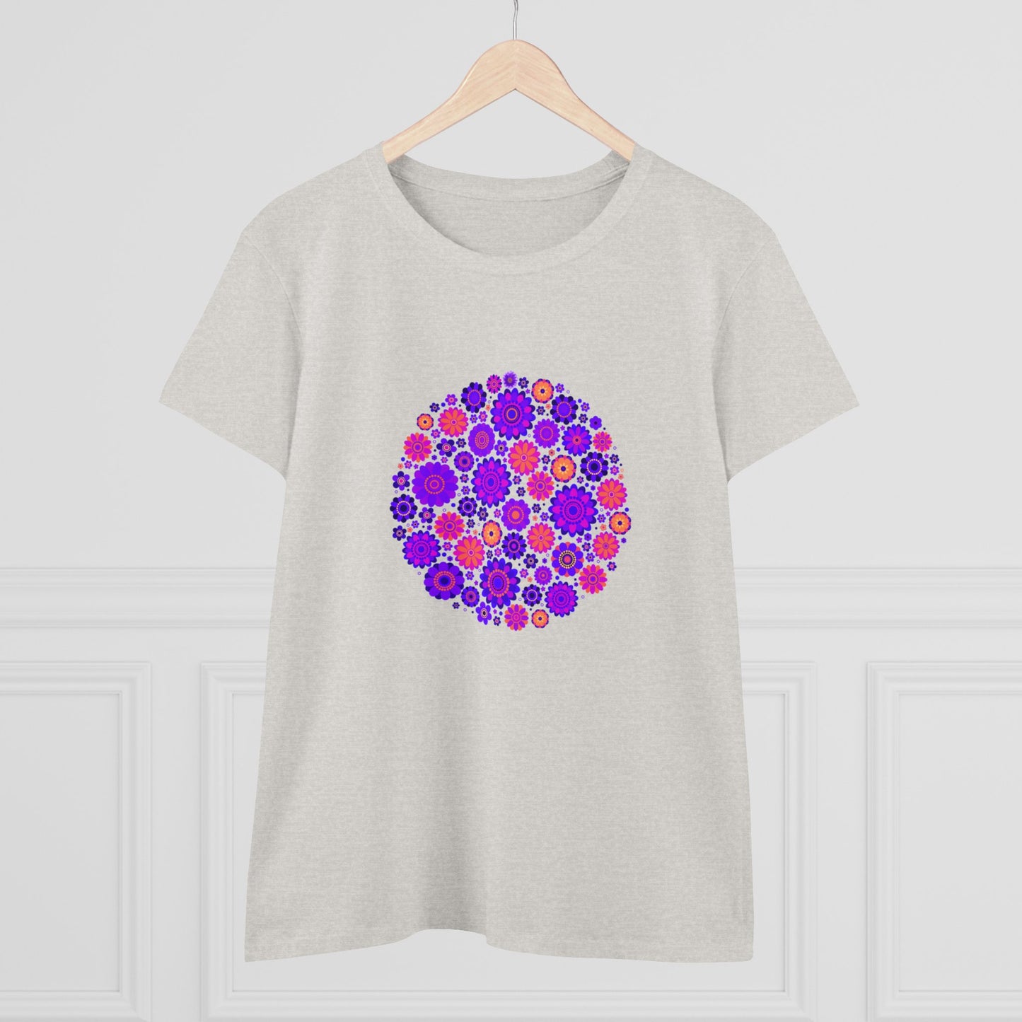Colorful, Nature, Flowers- Adult, Semi-fitted, T-shirt