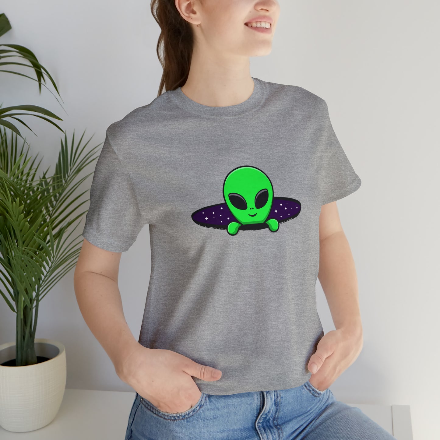 Fantasy, Alien Portal, Sci-fi, Aliens- Adult, Regular Fit, Soft Cotton, T-shirt