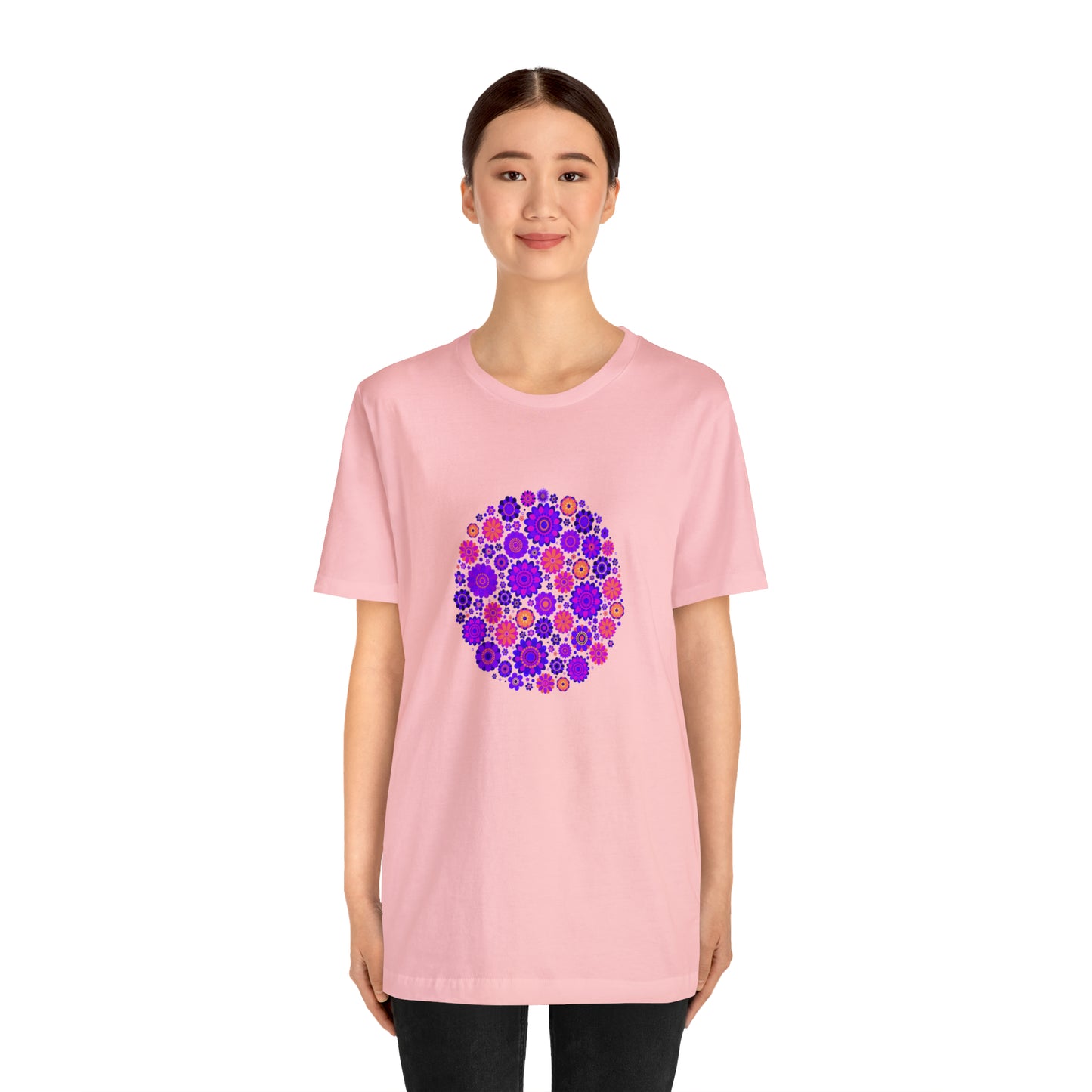 Colorful, Nature, Flowers- Adult, Regular Fit, Soft Cotton,  T-shirt